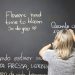unknown person writing on chalkboard